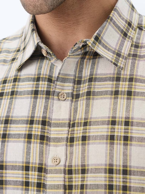 Checks Bumblebee Cotton Linen Shirts