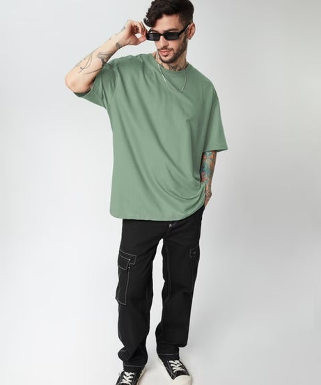 Jade Green Oversized T-Shirts