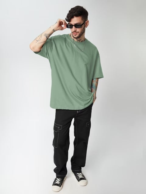 Jade Green Oversized T-Shirts