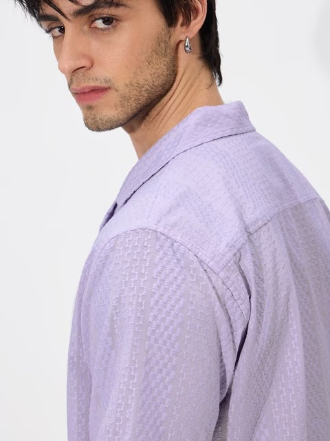 Solids Voila Men Textured Shirts