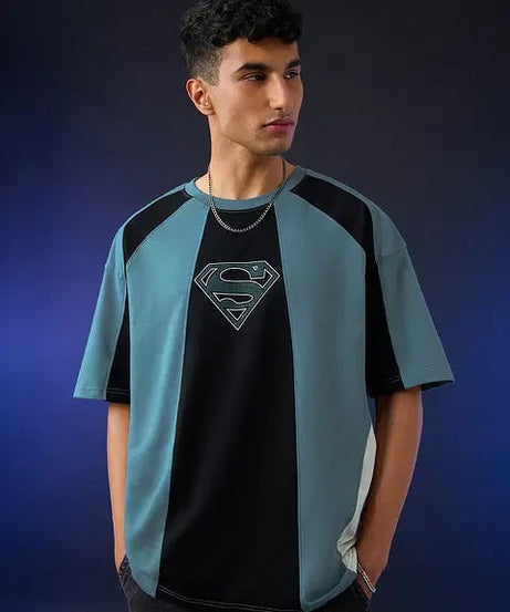 Superman Pixel Logo Oversized T-Shirts