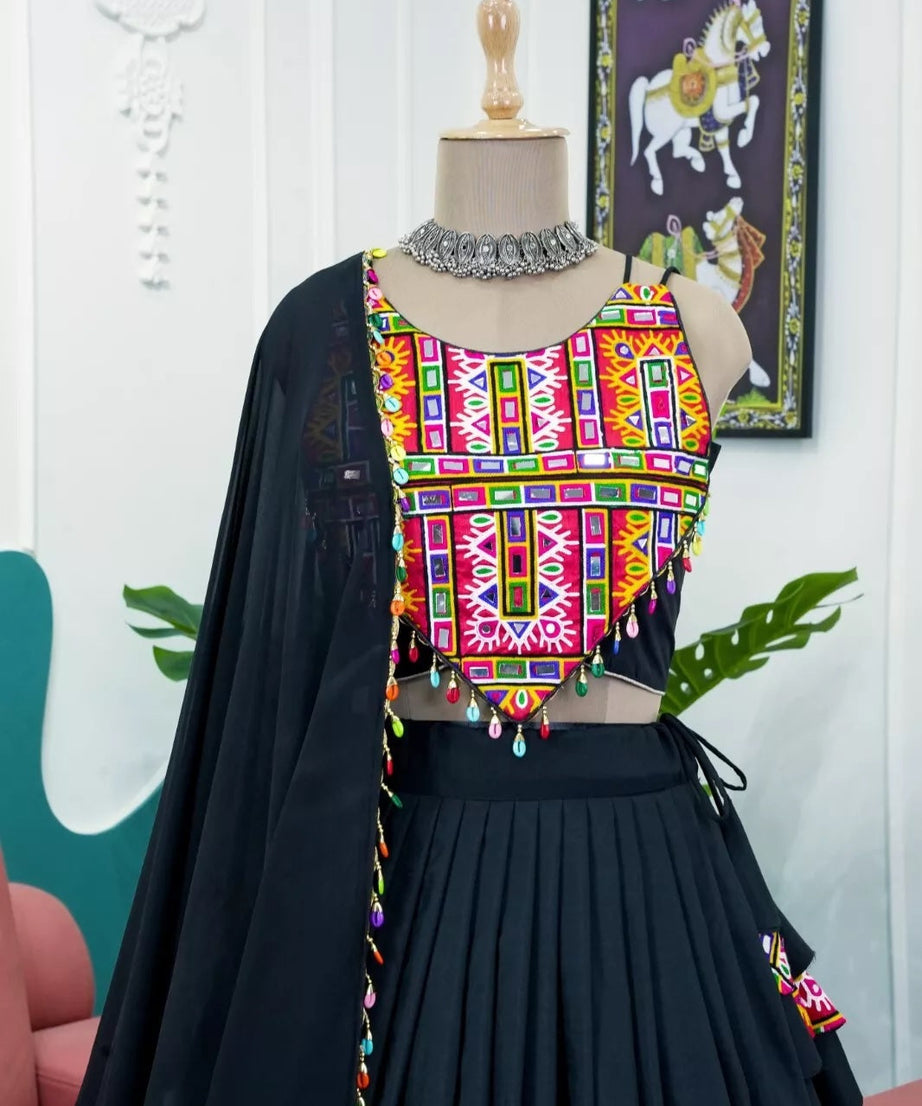 Georgette Rayon Lehenga Blouse & Dupatta