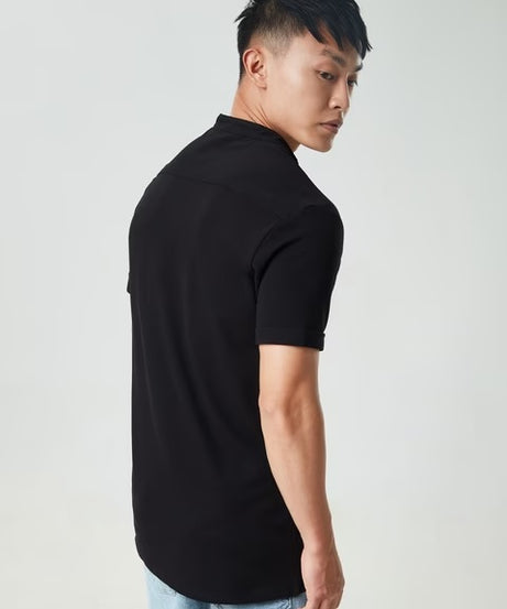 Midnight Black Knit Shirts