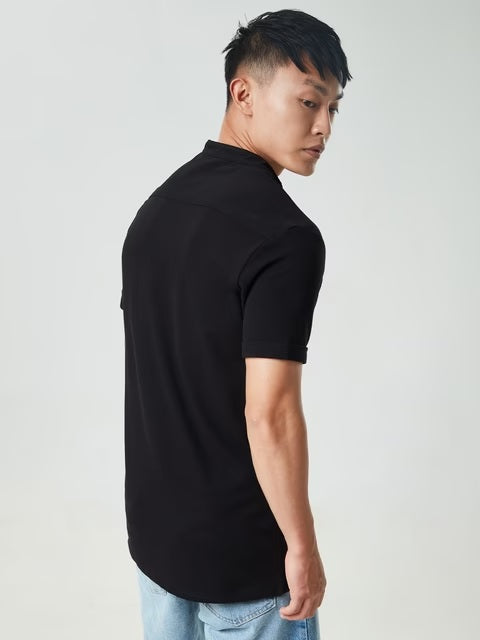 Midnight Black Knit Shirts