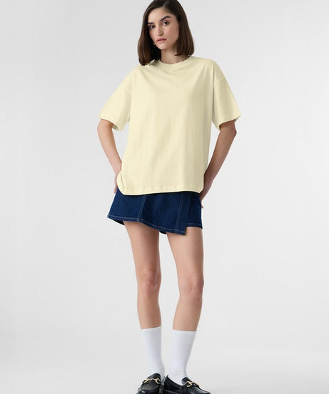 Solids: Off-White Women Oversized T-Shirts