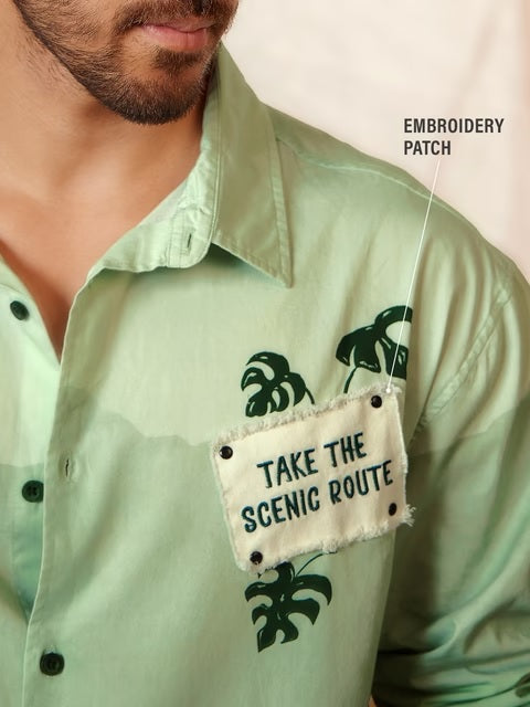 Bloom Scenic Route Men Relaxed Shirts