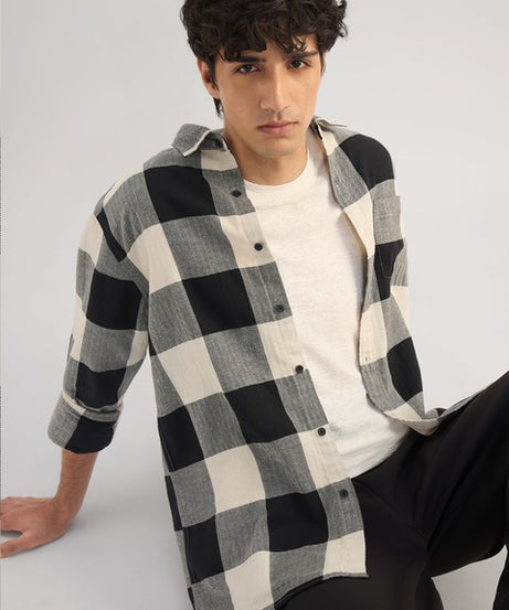 Checks Carbon Cotton Linen Shirts