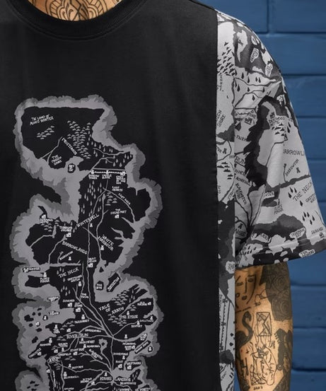 House Of Dragon Map Oversized T-Shirts