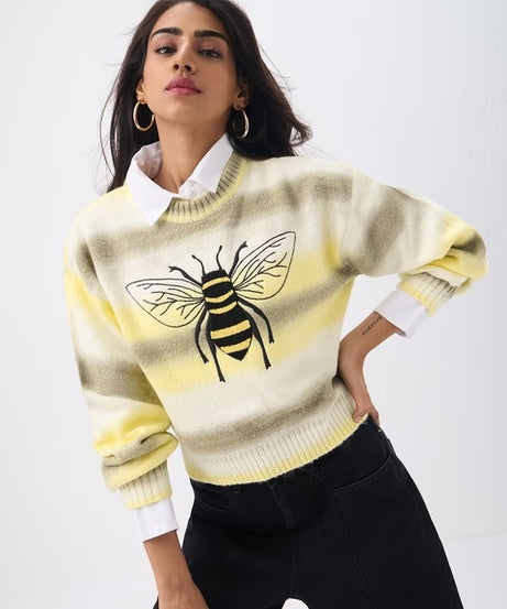 Ombre Sweater Just Bee Women Cropped Sweaters