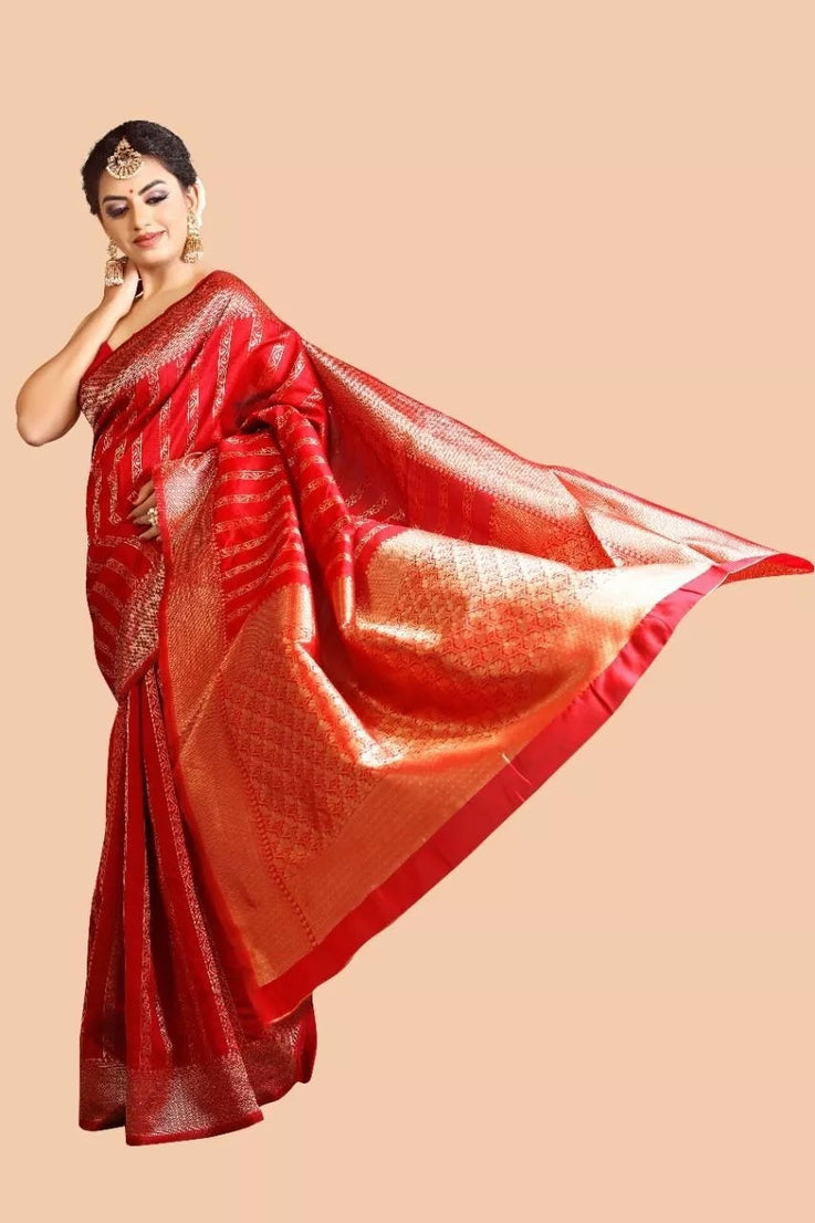 Soft Lichi Silk Party Wear Sari With Blouse