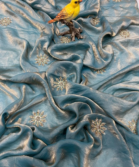 Women's Fandy Satin Silk Saree With Blouse 11-RV