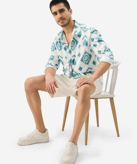 Indie Pattern Men Textured Shirts