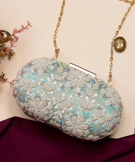 Single Side Work Oval Clutch