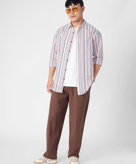 Stripes Prism Cotton Linen Shirts