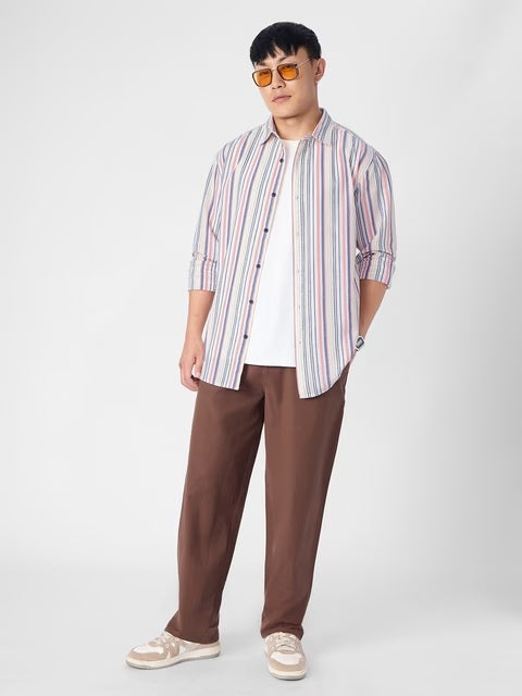 Stripes Prism Cotton Linen Shirts