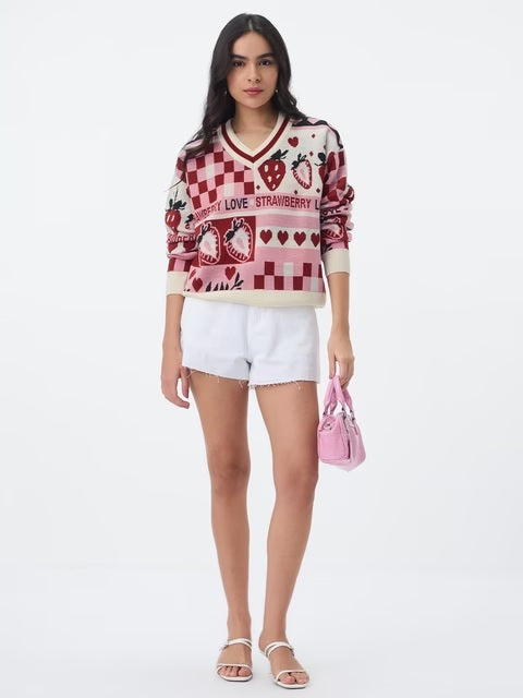Berry Love Women Oversized Sweaters