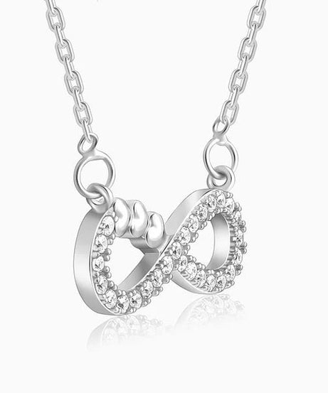Silver Infinity Heart Necklace