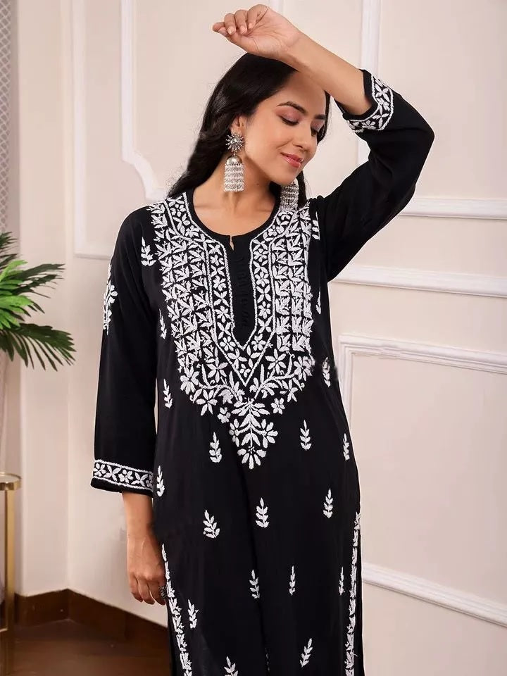 Designer New Full Stitched 14 Kg Heavy Rayon Top Pant & 2 Piece Set