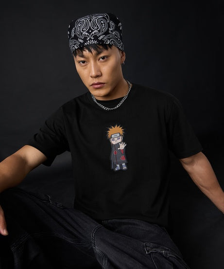 Naruto Shippuden Chibi Pain Men Relaxed Fit T-Shirts