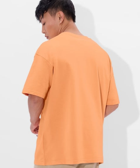 Solids: Light Orange Oversized T-Shirts