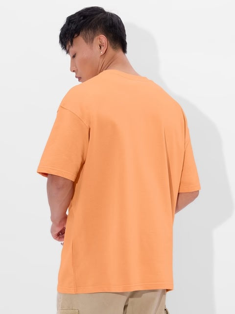 Solids: Light Orange Oversized T-Shirts