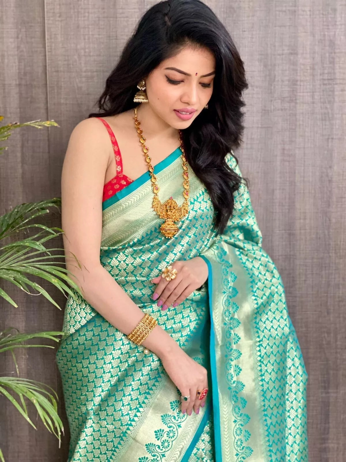 Designer Classic Look Pure Silk Saree, Indian Wedding Sari Blouse