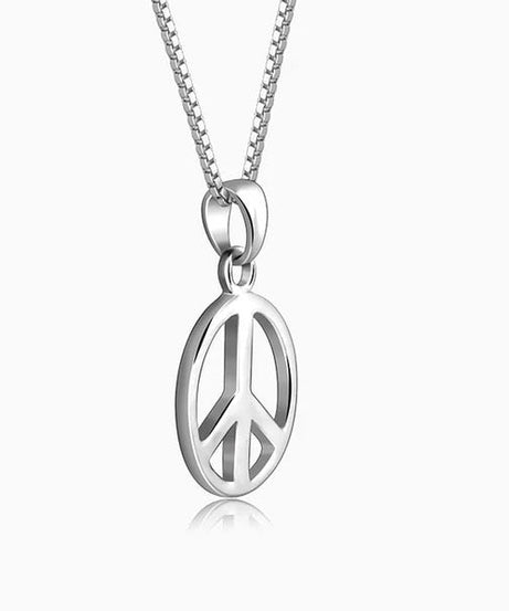 Silver Heavenly Peace Pendant With Box Chain For Him