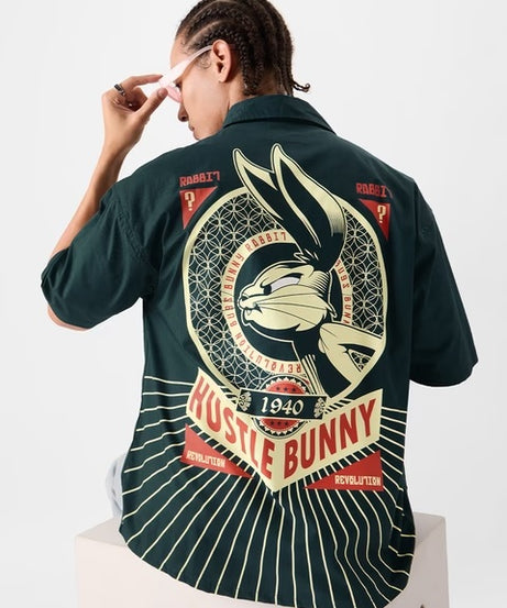 Looney Tunes Rebel Rabbit Half Sleeve Shirts
