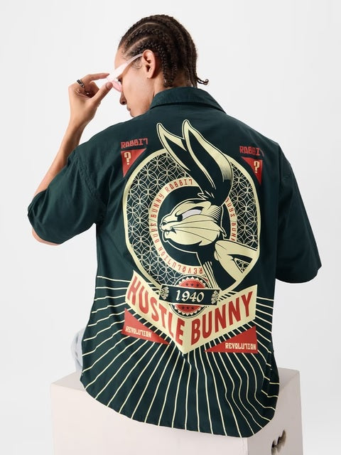 Looney Tunes Rebel Rabbit Half Sleeve Shirts