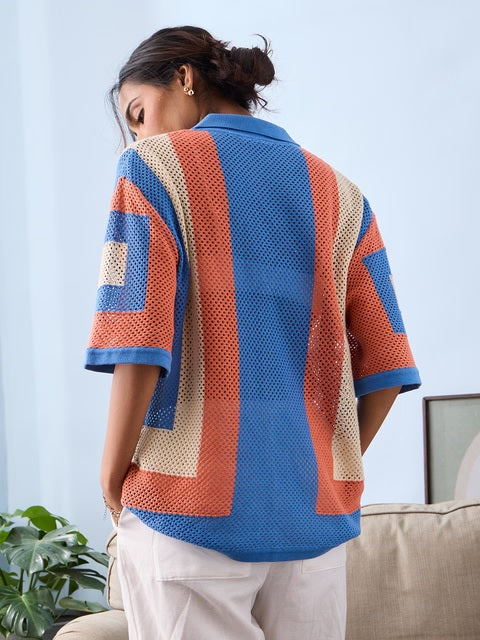 Open Carnelian Women Boyfriend Shirts