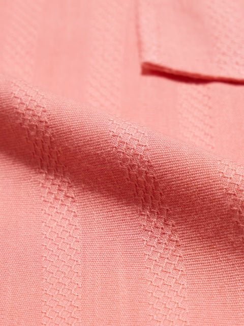 Solids Coral Men Textured Shirts