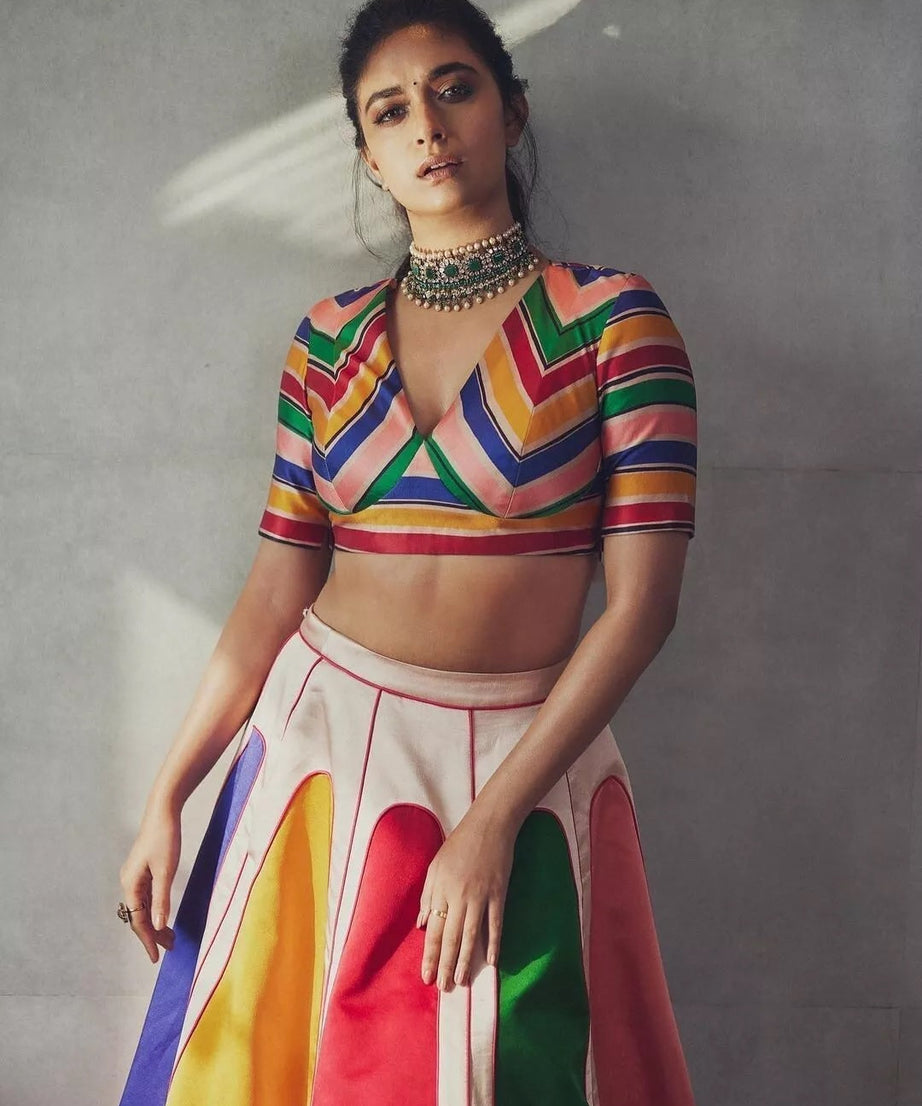 Designer Festival Wear Sartin With Digital Print Lehenga Blouse Dupatta