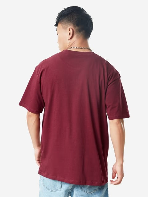 Dark Red Oversized T-Shirts