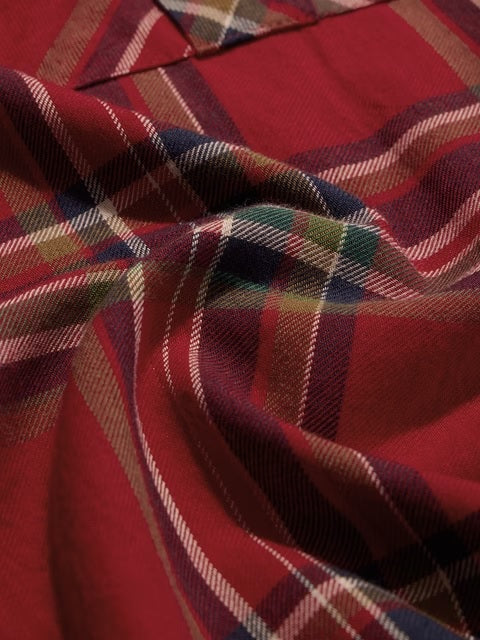 Plaid Tartan Men Utility Shirts