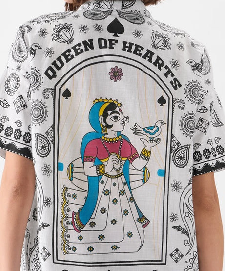 Queen Of Hearts Women Boyfriend Shirts