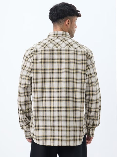 Checks Bumblebee Cotton Linen Shirts