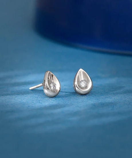 Silver Small Tear Drop Earrings