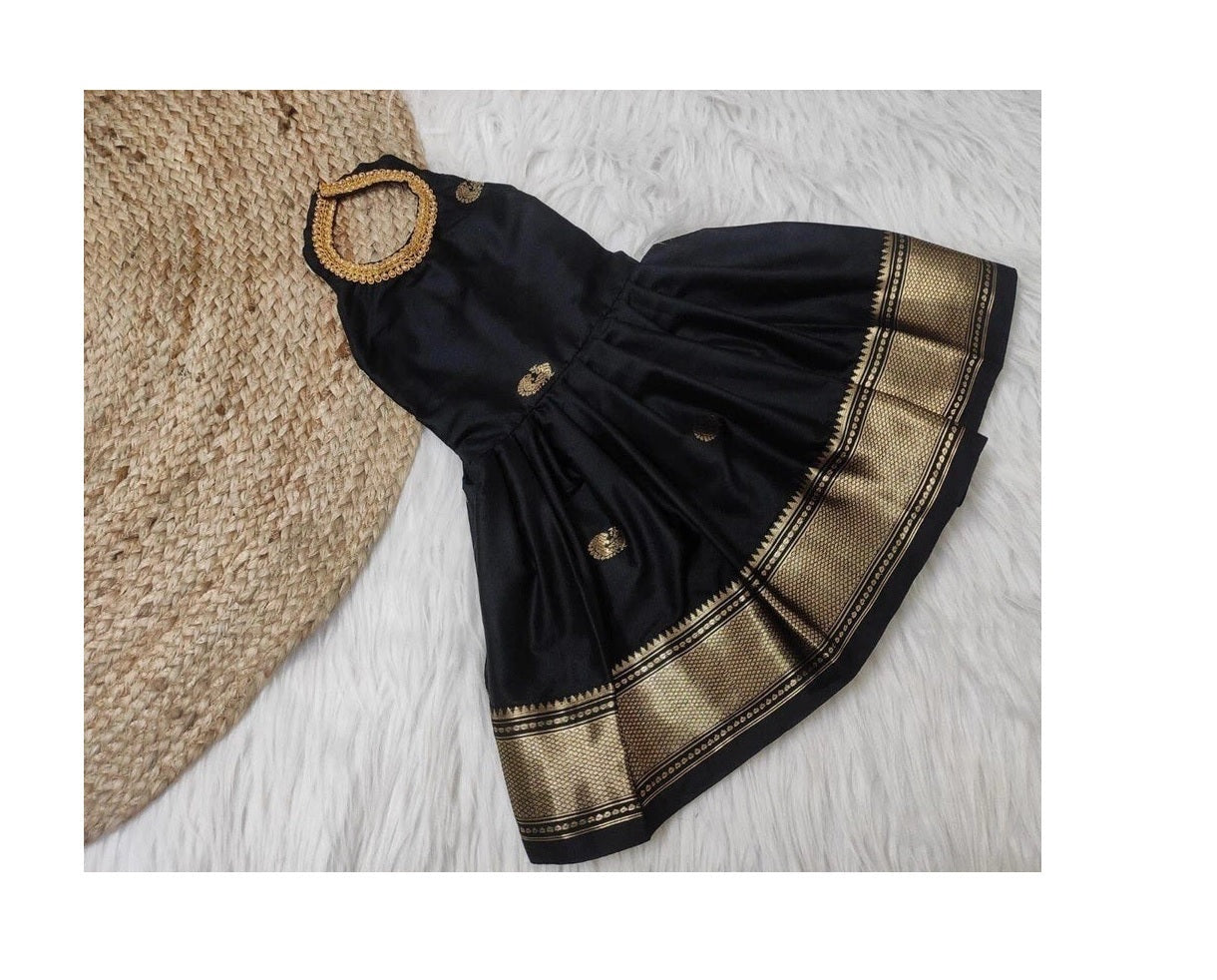 Aura Silk Wedding Wear Stitched Gown Dress For Girls & Kids 22-KL