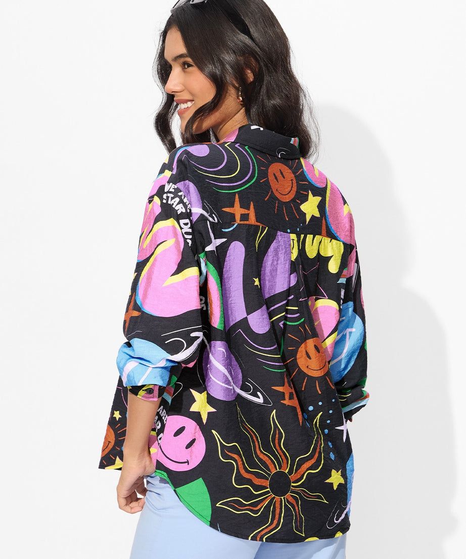 Space Ace Women Boyfriend Shirts