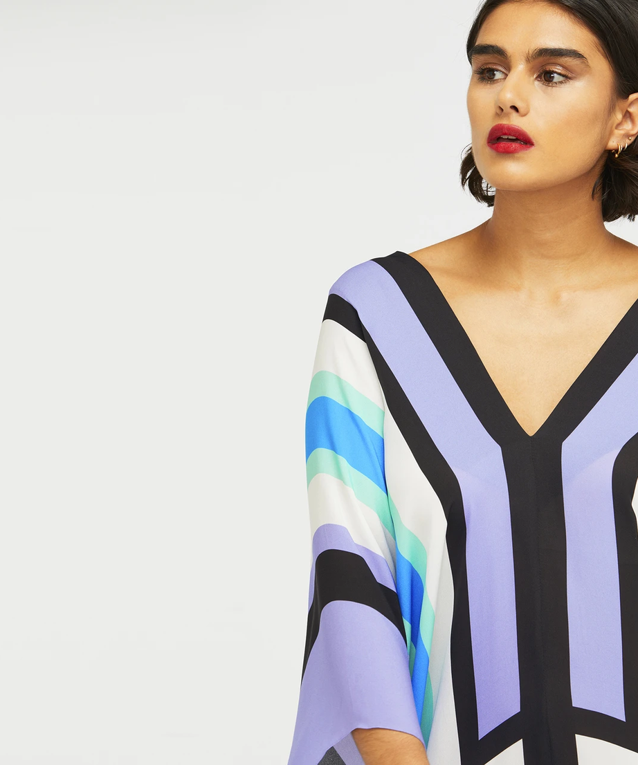 Soft Silk Crepe Kaftan, Casual Wear Caftan For Women's