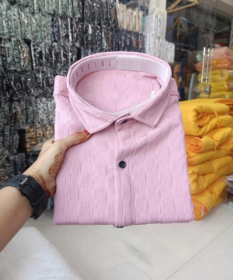 Men's Popcorn & Half Sleeve Shirt Set