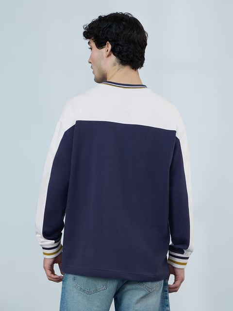 Varsity Blue League Oversized Full Sleeve T-Shirts