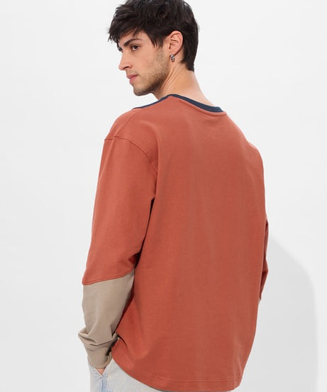 True Navy Oversized Full Sleeve T-Shirts