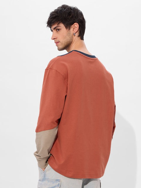 True Navy Oversized Full Sleeve T-Shirts