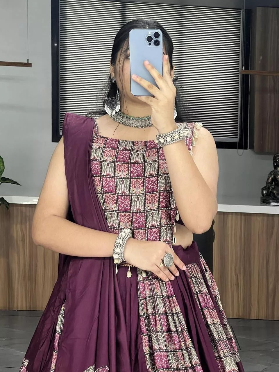 Pure Rayon Cotton Lehenga Blouse Dupatta