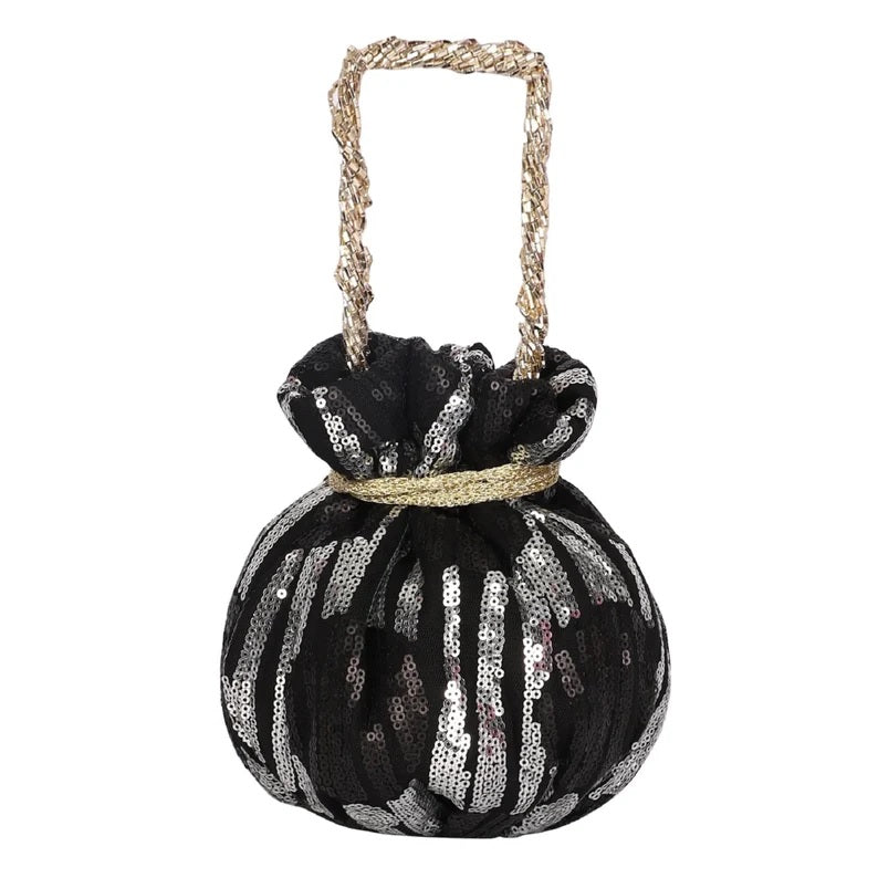 Women Sequence Work Handbag Potli Bag