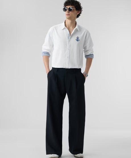 Anchor Crest Cotton Linen Shirts