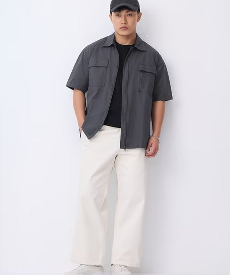 Zipper Thundercloud Oversized Shirts