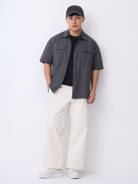 Zipper Thundercloud Oversized Shirts