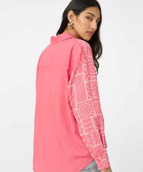 Textured Desert Rose Women Boyfriend Shirts